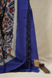 Navy Blue Pochampalli Cotton Ikat Saree - SRNBPCIS570