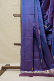 Two Tone Blue Banarasi Silk Saree - SRTTBBSS870