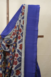 Navy Blue Pochampalli Cotton Ikat Saree - SRNBPCIS570