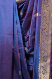 Two Tone Blue Banarasi Silk Saree - SRTTBBSS870