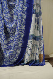 Blue HBP Chiffon Saree - SRBHCS57
