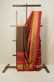 Moss Green Rajkot Patola Silk Saree - SRMGRPSS215