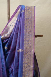 Two Tone Blue Banarasi Silk Saree - SRTTBBSS870