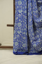 Blue HBP Chiffon Saree - SRBHCS57