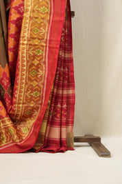 Moss Green Rajkot Patola Silk Saree - SRMGRPSS215