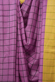 Orchid Purple Linen Saree With Tassels - SROPLS482