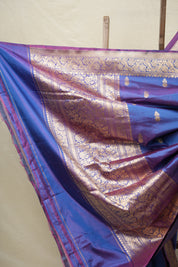 Two Tone Blue Banarasi Silk Saree - SRTTBBSS870