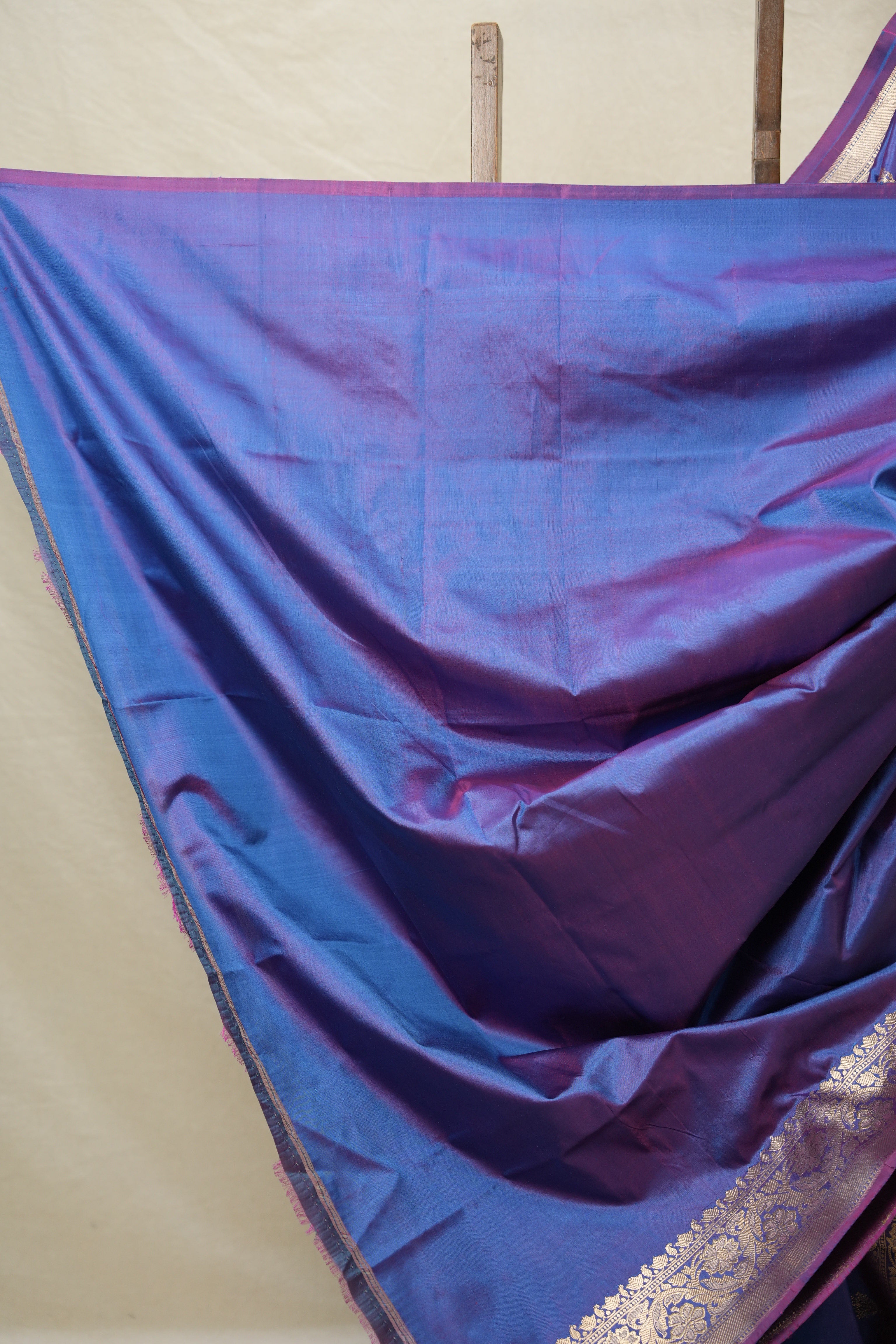 Two Tone Blue Banarasi Silk Saree - SRTTBBSS870