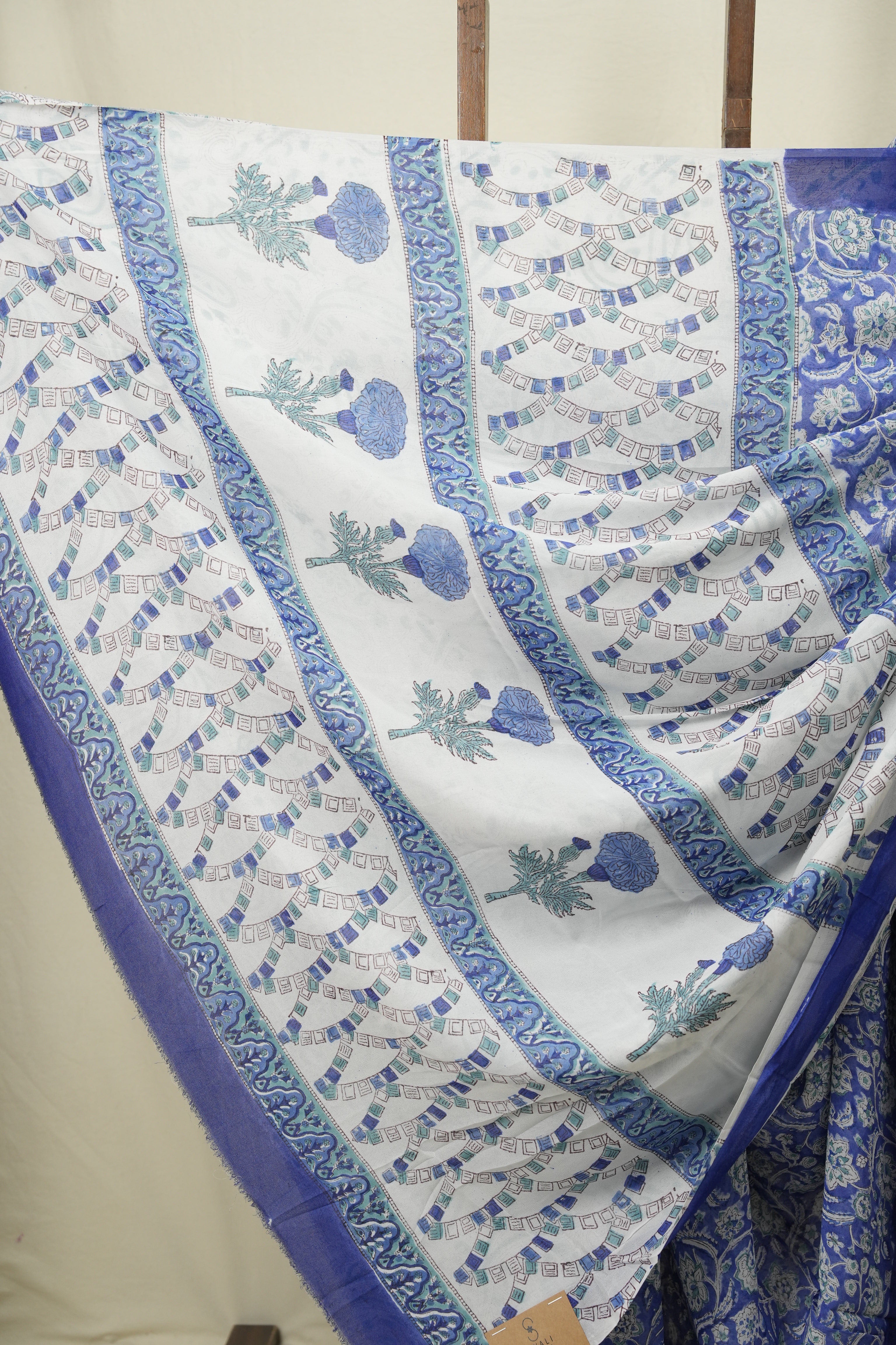 Blue HBP Chiffon Saree - SRBHCS57