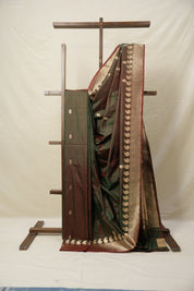 Two Tone Green Banarasi Silk Saree - SRTTGBSS873