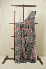 Teal Green HBP Chiffon Saree - SRTGHCS61