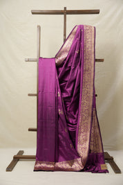 Magenta Banarasi Silk Saree - SRMBSS869