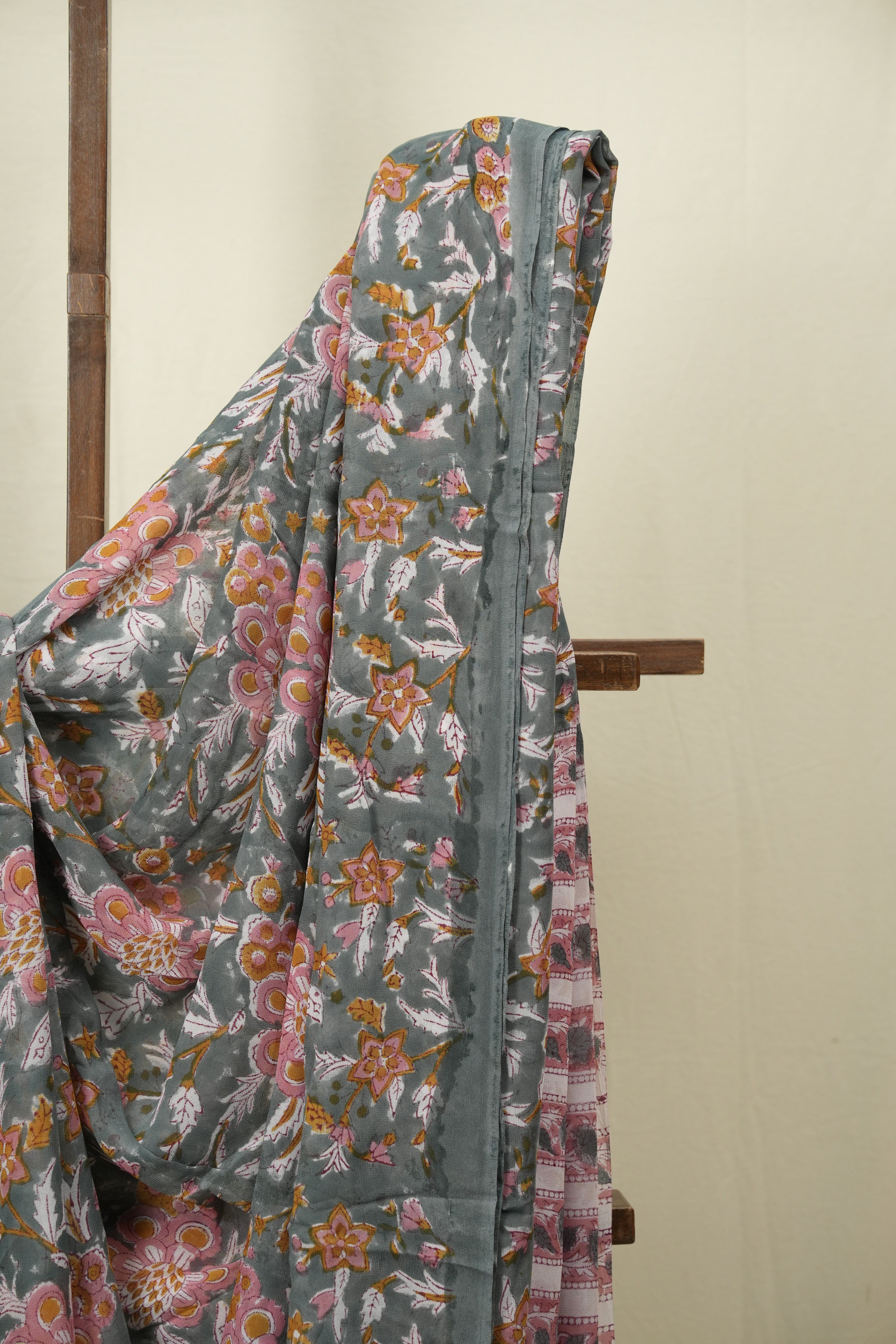 Teal Green HBP Chiffon Saree - SRTGHCS61
