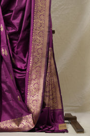 Magenta Banarasi Silk Saree - SRMBSS869