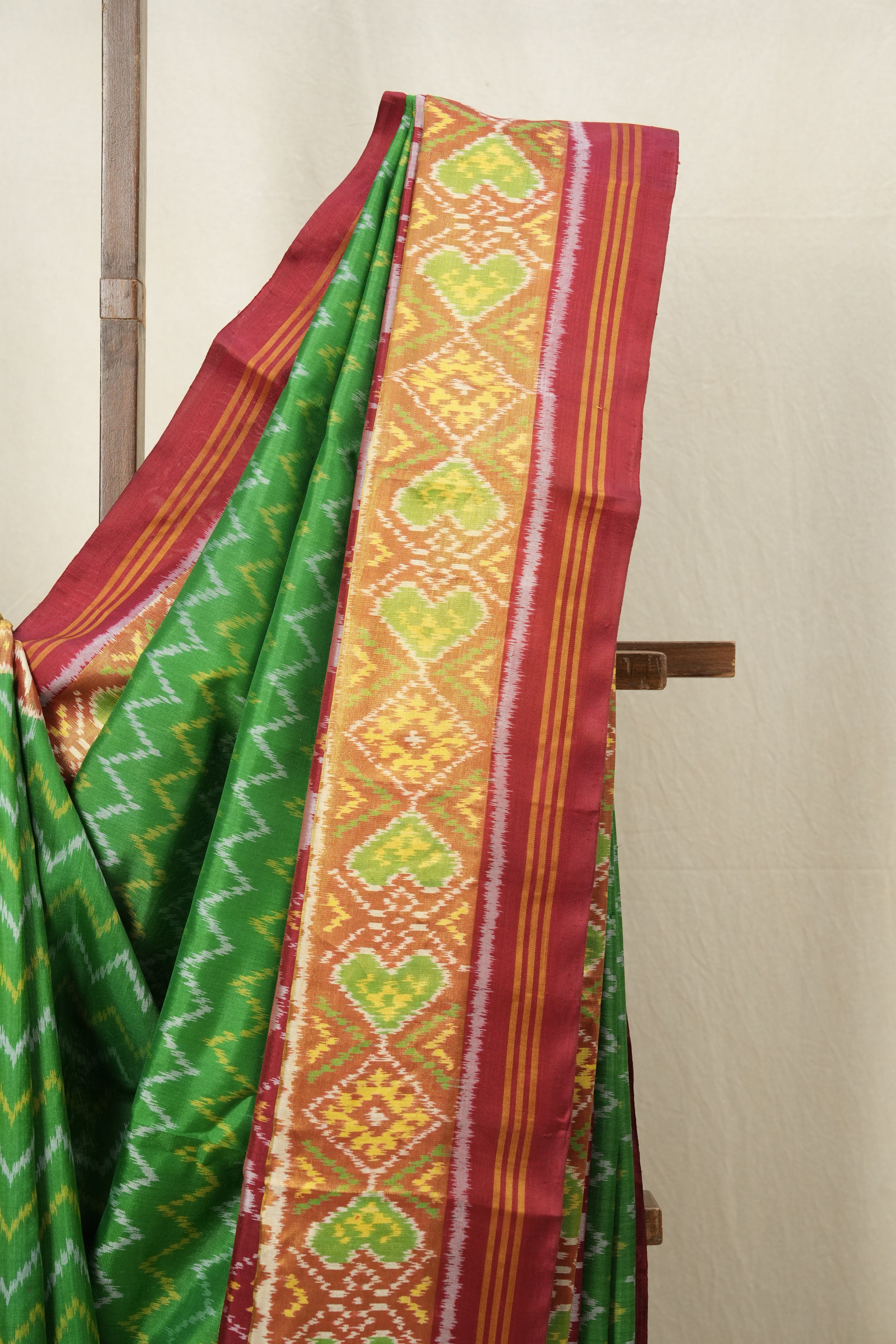 Green Rajkot Patola Silk Saree - SRGRPSS288
