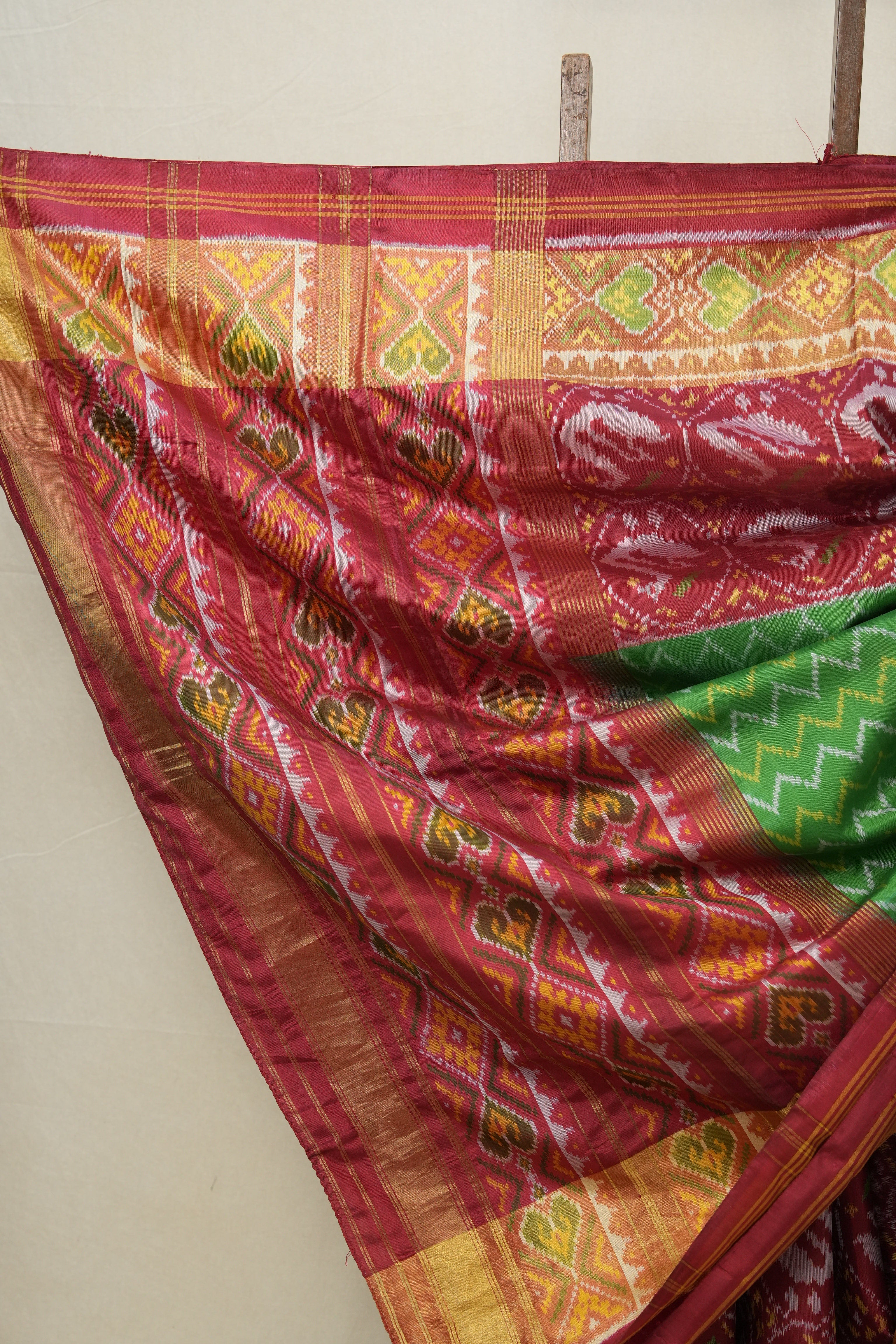 Green Rajkot Patola Silk Saree - SRGRPSS288