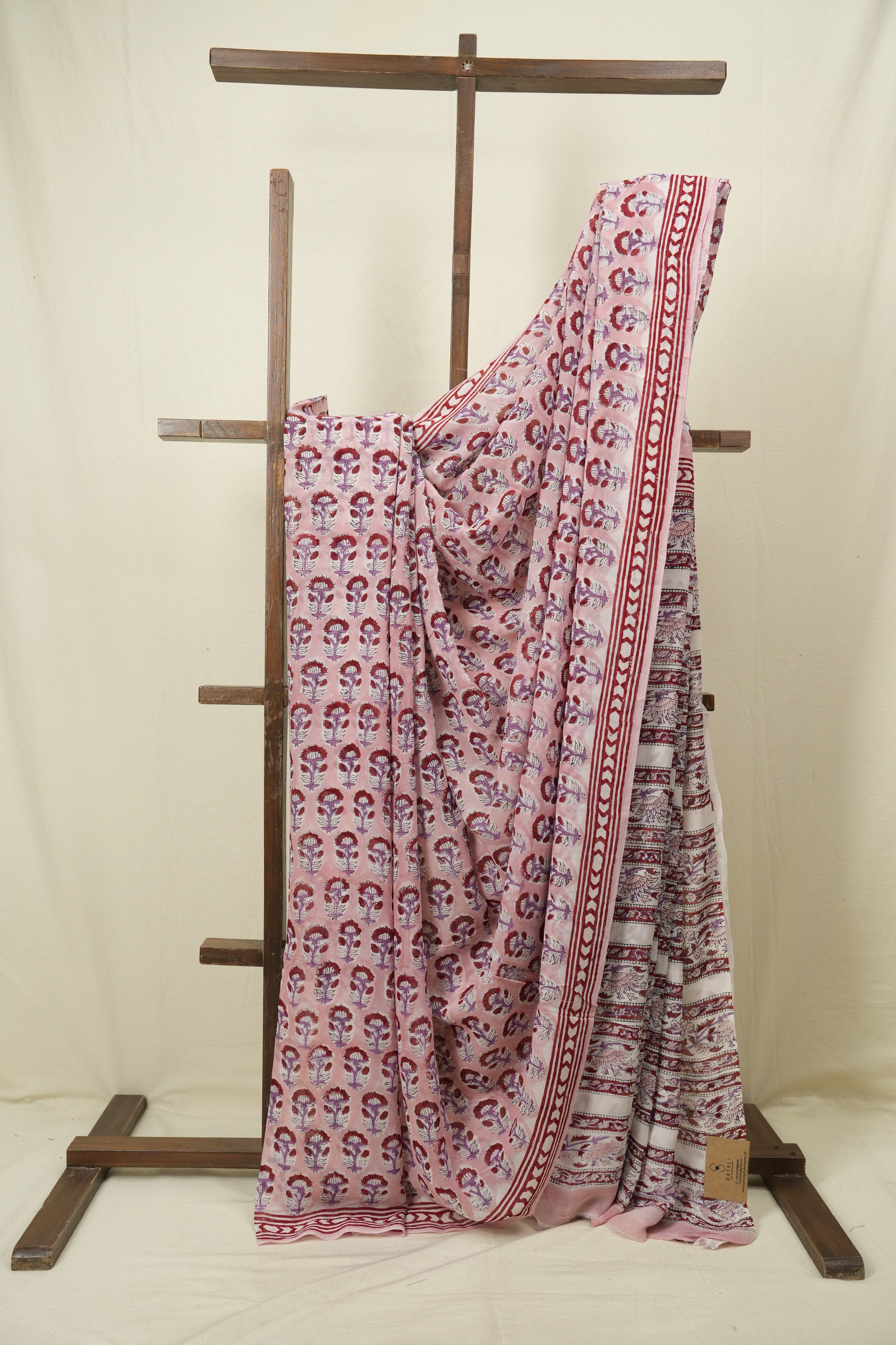 Pink HBP Chiffon Saree - SRPHCS62
