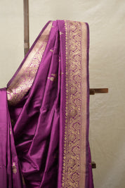 Magenta Banarasi Silk Saree - SRMBSS869