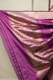 Magenta Banarasi Silk Saree - SRMBSS869