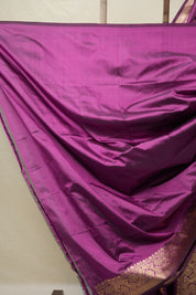 Magenta Banarasi Silk Saree - SRMBSS869