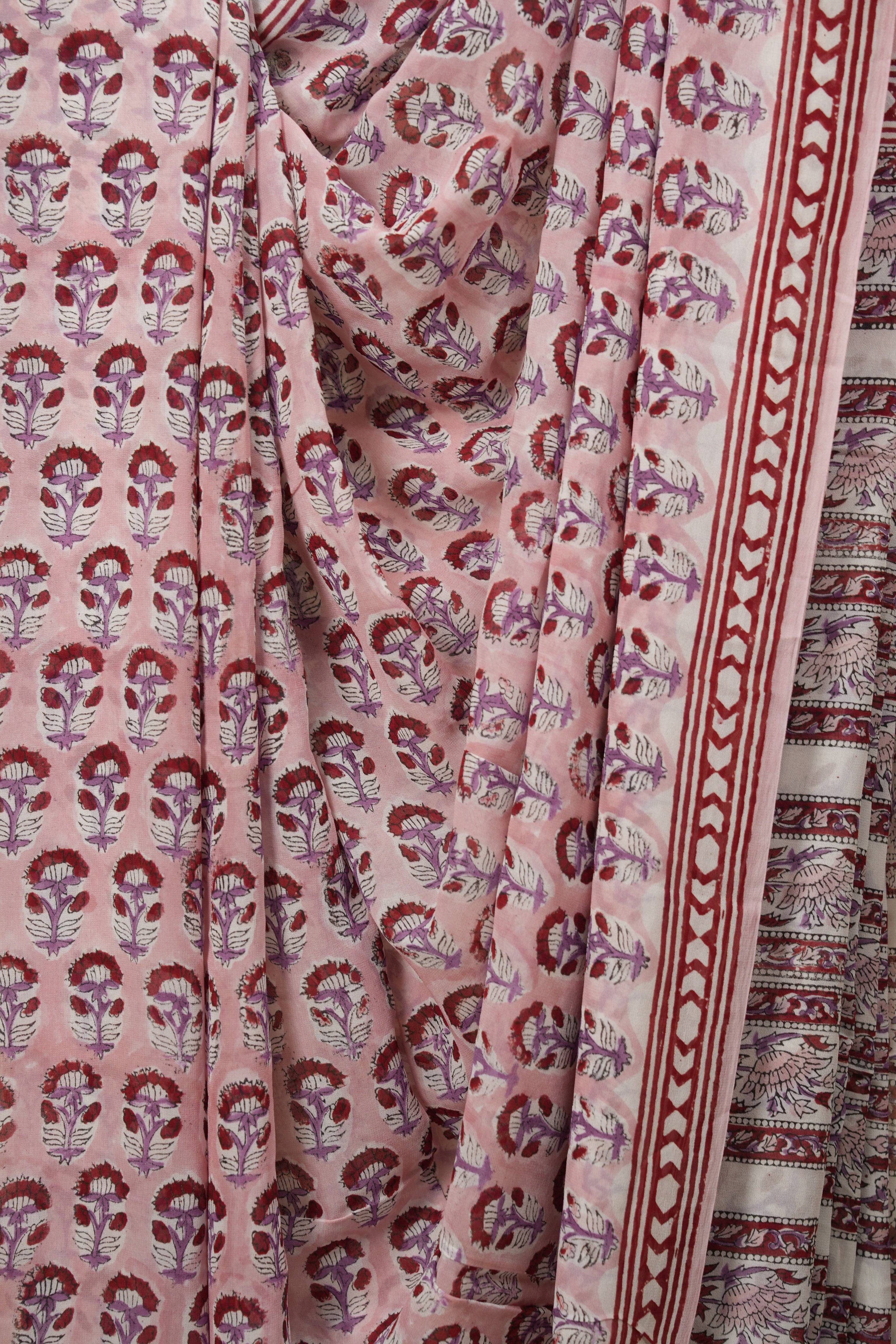 Pink HBP Chiffon Saree - SRPHCS62
