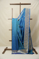 Peacock Blue Banarasi Silk Saree - SRPBBSS866