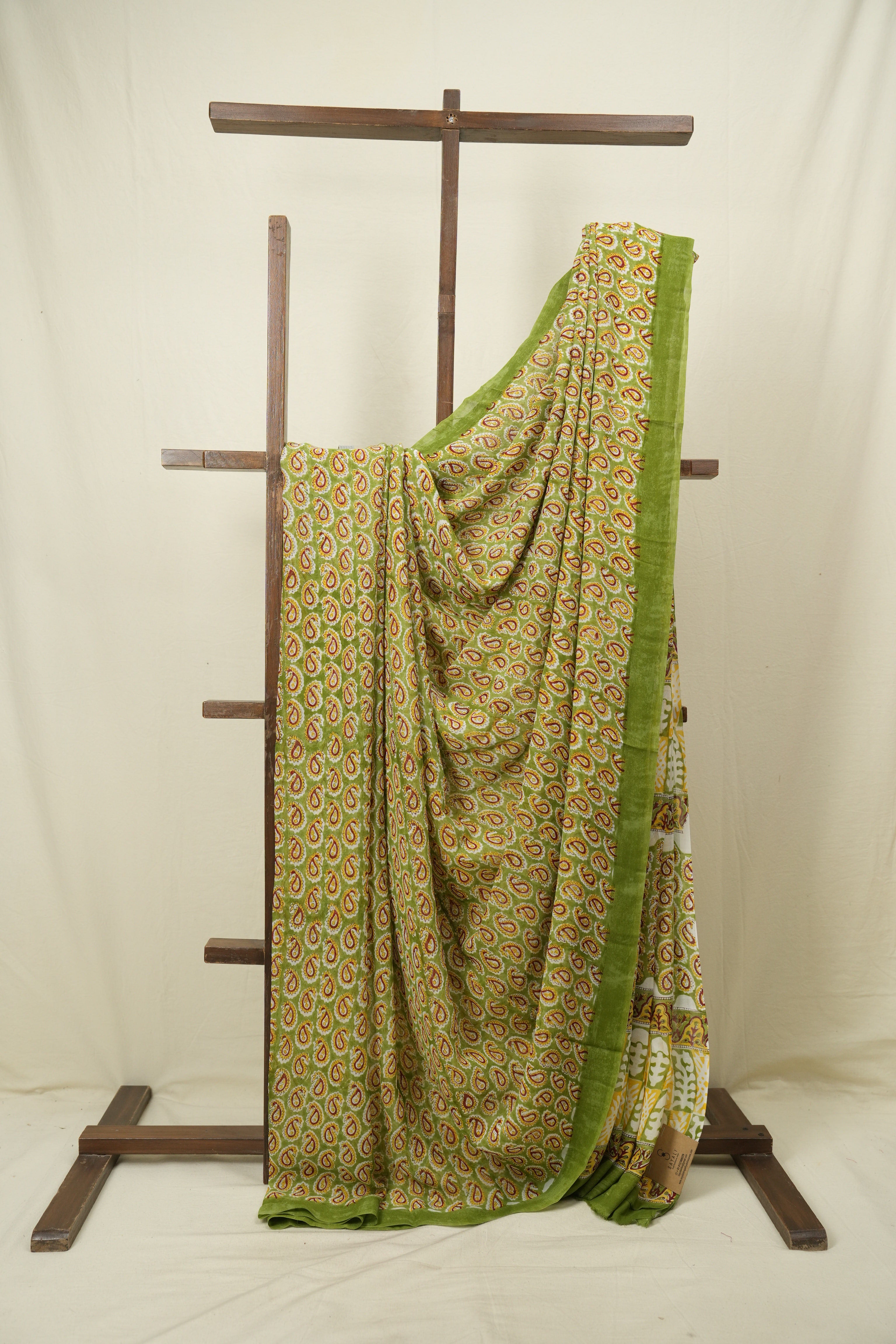 Green HBP Chiffon Saree - SRGHCS51
