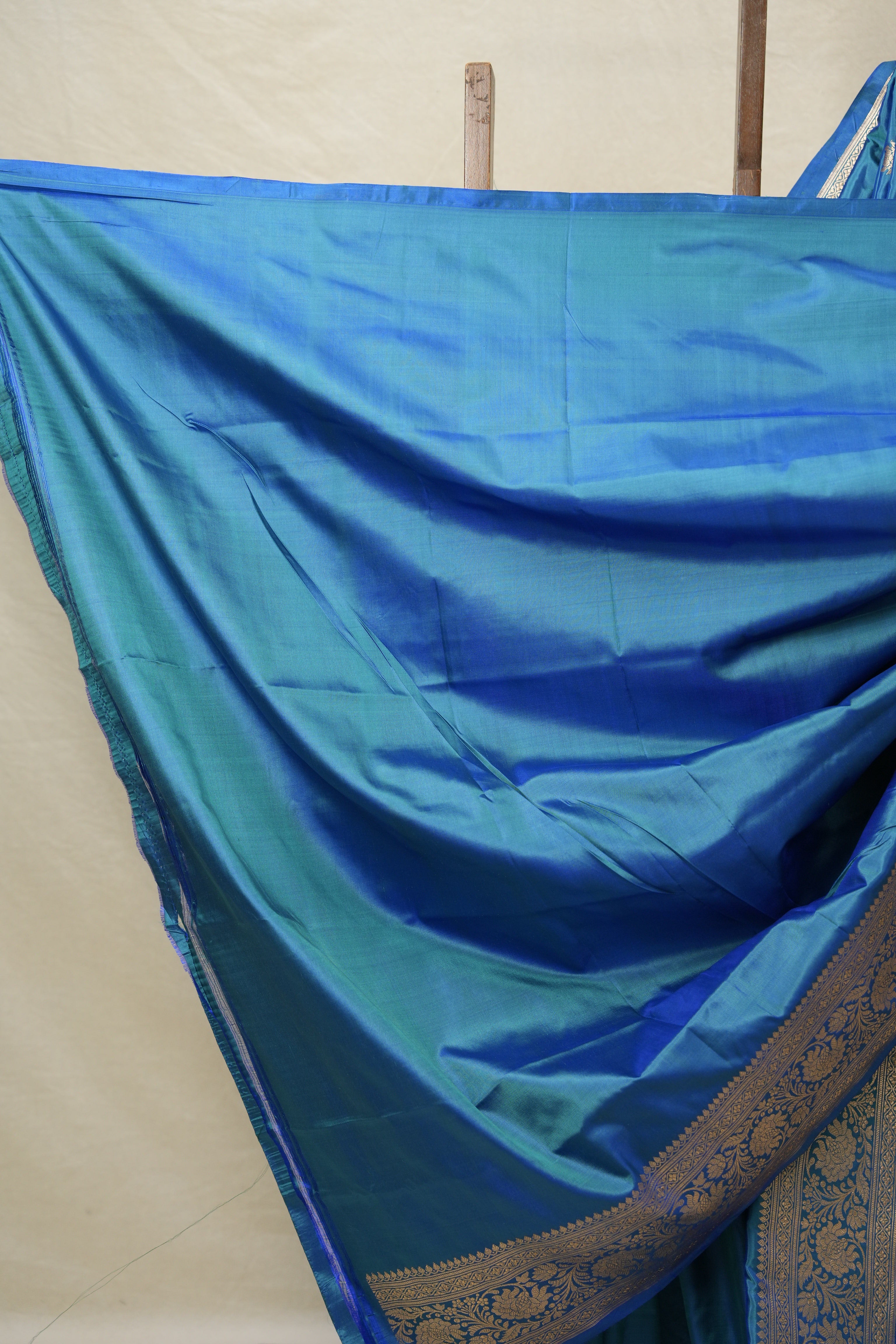 Peacock Blue Banarasi Silk Saree - SRPBBSS866