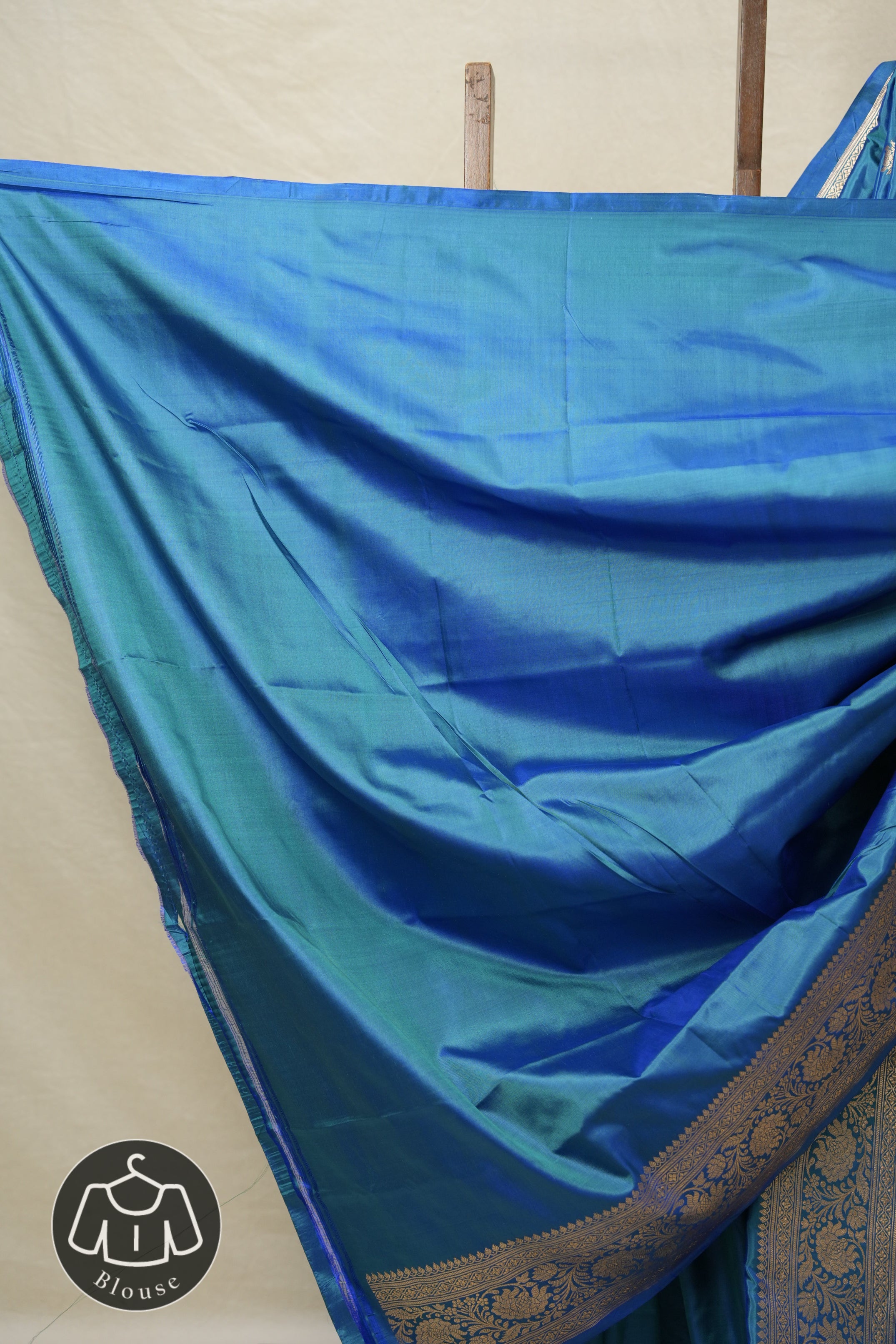 Peacock Blue Banarasi Silk Saree - SRPBBSS866
