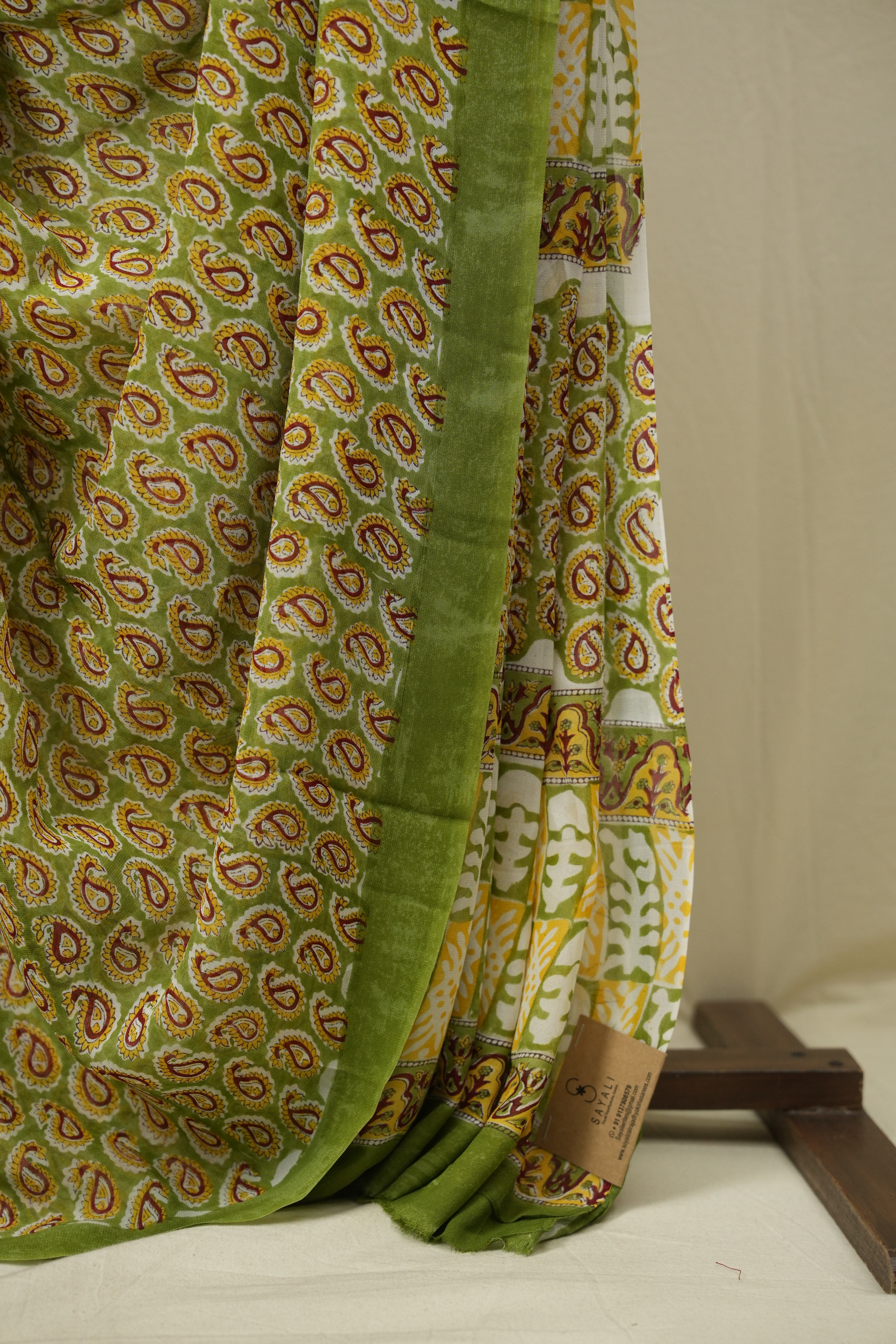 Green HBP Chiffon Saree - SRGHCS51