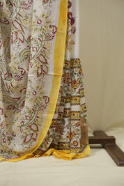 White HBP Chiffon Saree - SRYHCS63