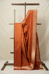 Copper Banarasi Silk Saree - SRCBSS861
