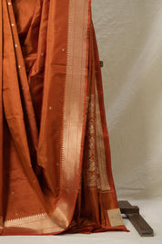 Copper Banarasi Silk Saree - SRCBSS861