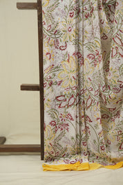 White HBP Chiffon Saree - SRYHCS63