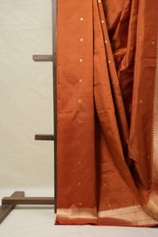 Copper Banarasi Silk Saree - SRCBSS861
