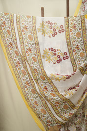 White HBP Chiffon Saree - SRYHCS63