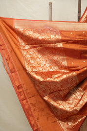 Copper Banarasi Silk Saree - SRCBSS861