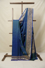 Peacock Blue Banarasi Silk Saree - SRPBBSS862