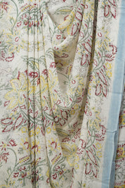 White HBP Chiffon Saree - SRWHCS49