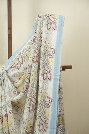 White HBP Chiffon Saree - SRWHCS49