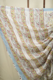 White HBP Chiffon Saree - SRWHCS49
