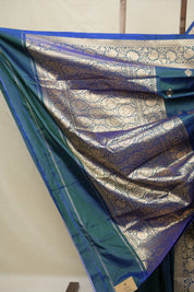 Peacock Blue Banarasi Silk Saree - SRPBBSS862