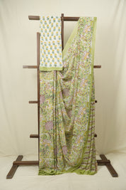 Pista Green HBP Chiffon Saree - SRPGHCS64
