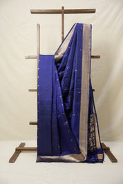 Navy Blue Banarasi Silk Saree - SRNBBSS860