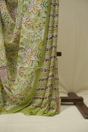 Pista Green HBP Chiffon Saree - SRPGHCS64