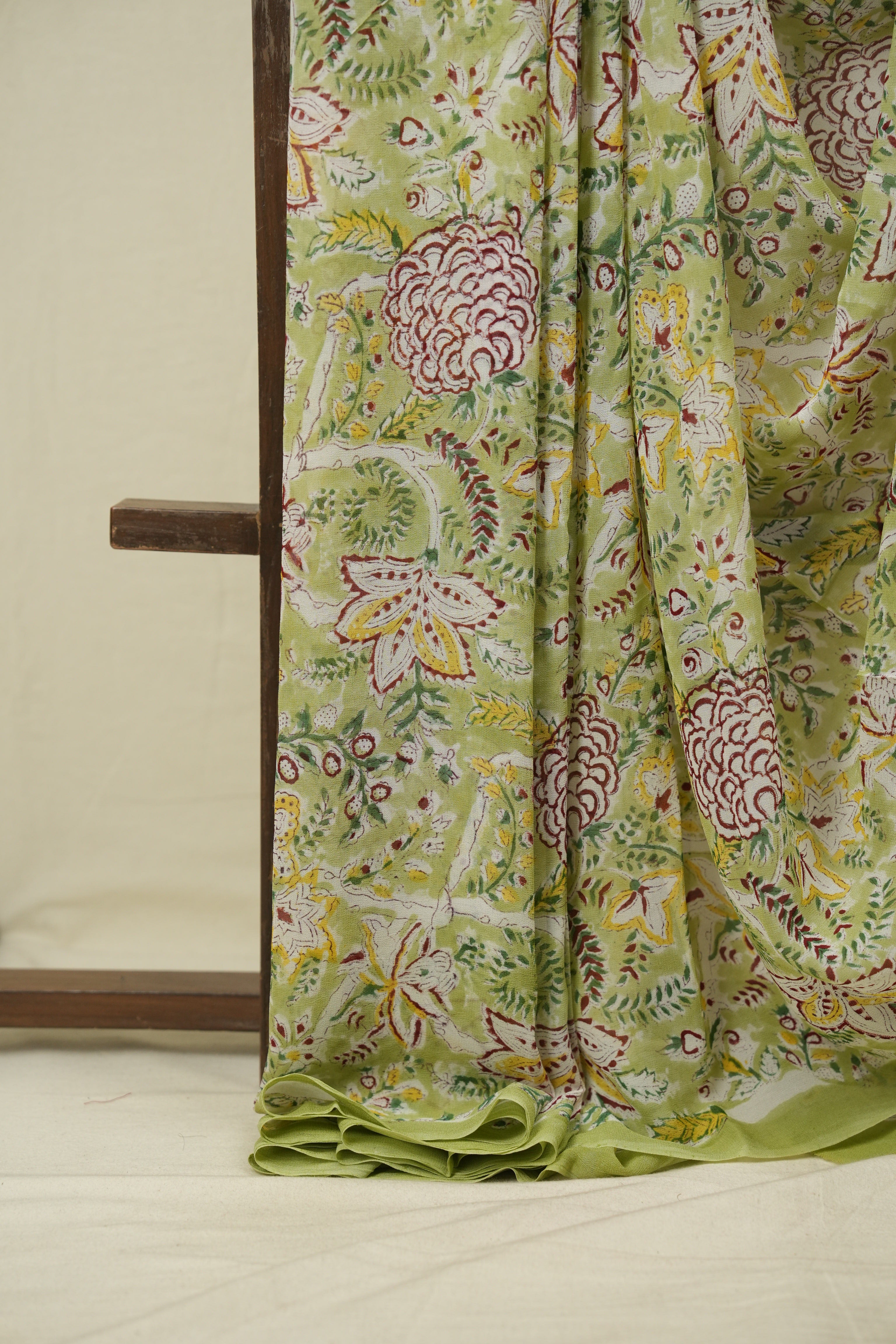 Pista Green HBP Chiffon Saree - SRPGHCS64