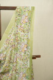 Pista Green HBP Chiffon Saree - SRPGHCS64