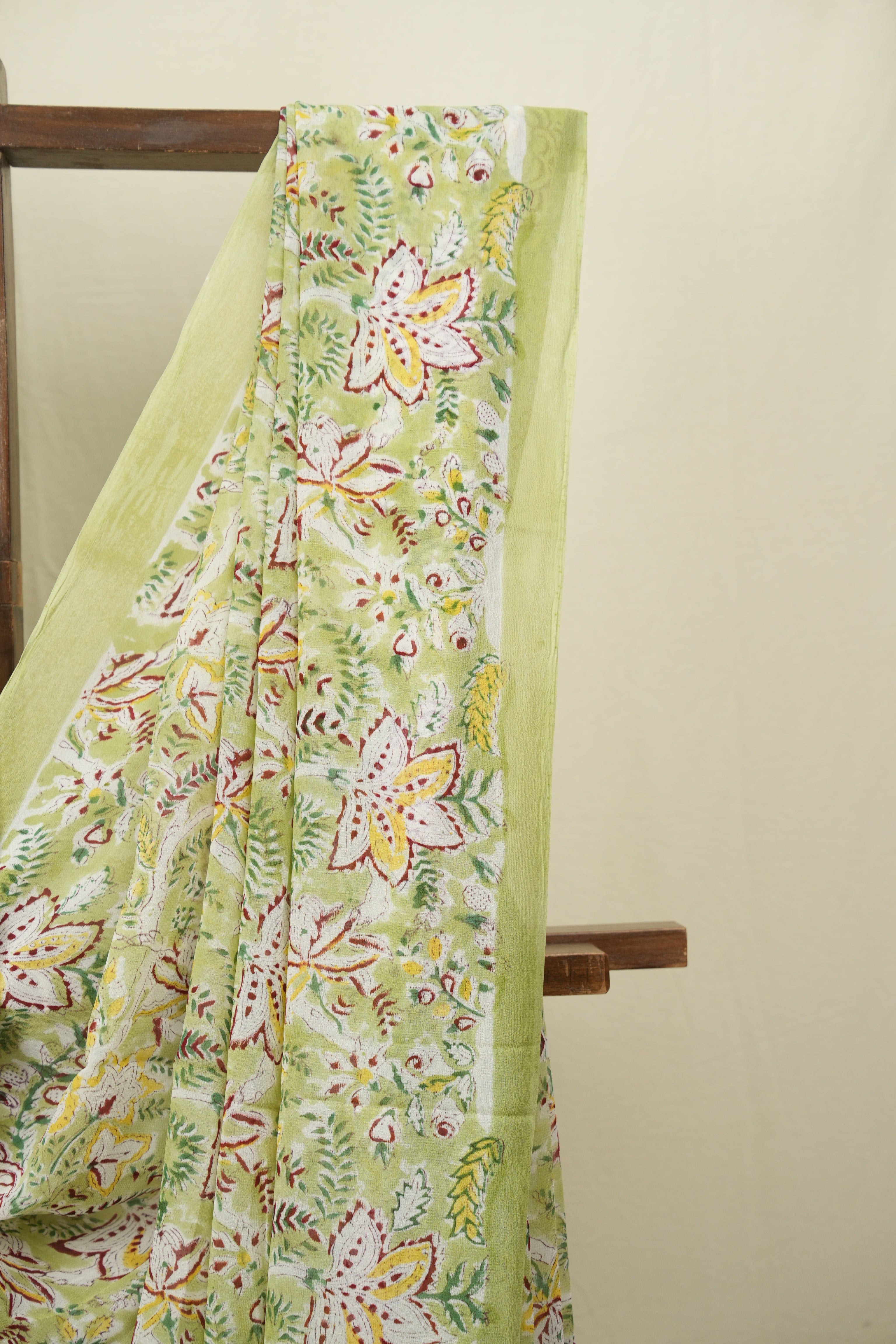 Pista Green HBP Chiffon Saree - SRPGHCS64