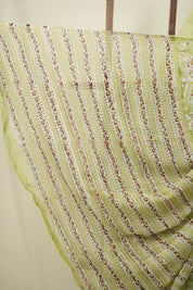 Pista Green HBP Chiffon Saree - SRPGHCS64