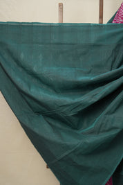 Pink - White  Pochampalli Cotton Ikat Saree - SRPWPCIS596